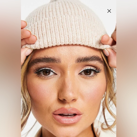 ASOS Oatmeal Ribbed Beanie - Picture 8 of 10